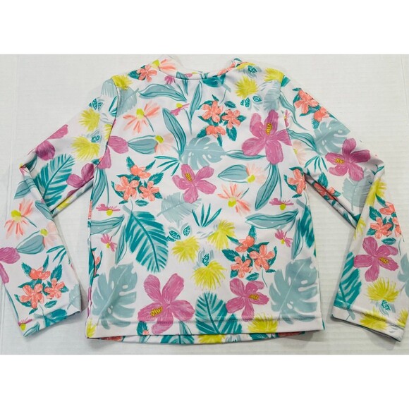 Carter’s 3T Girls Long Sleeve Rash Guard Floral Print – Excellent Condition - Picture 2 of 4